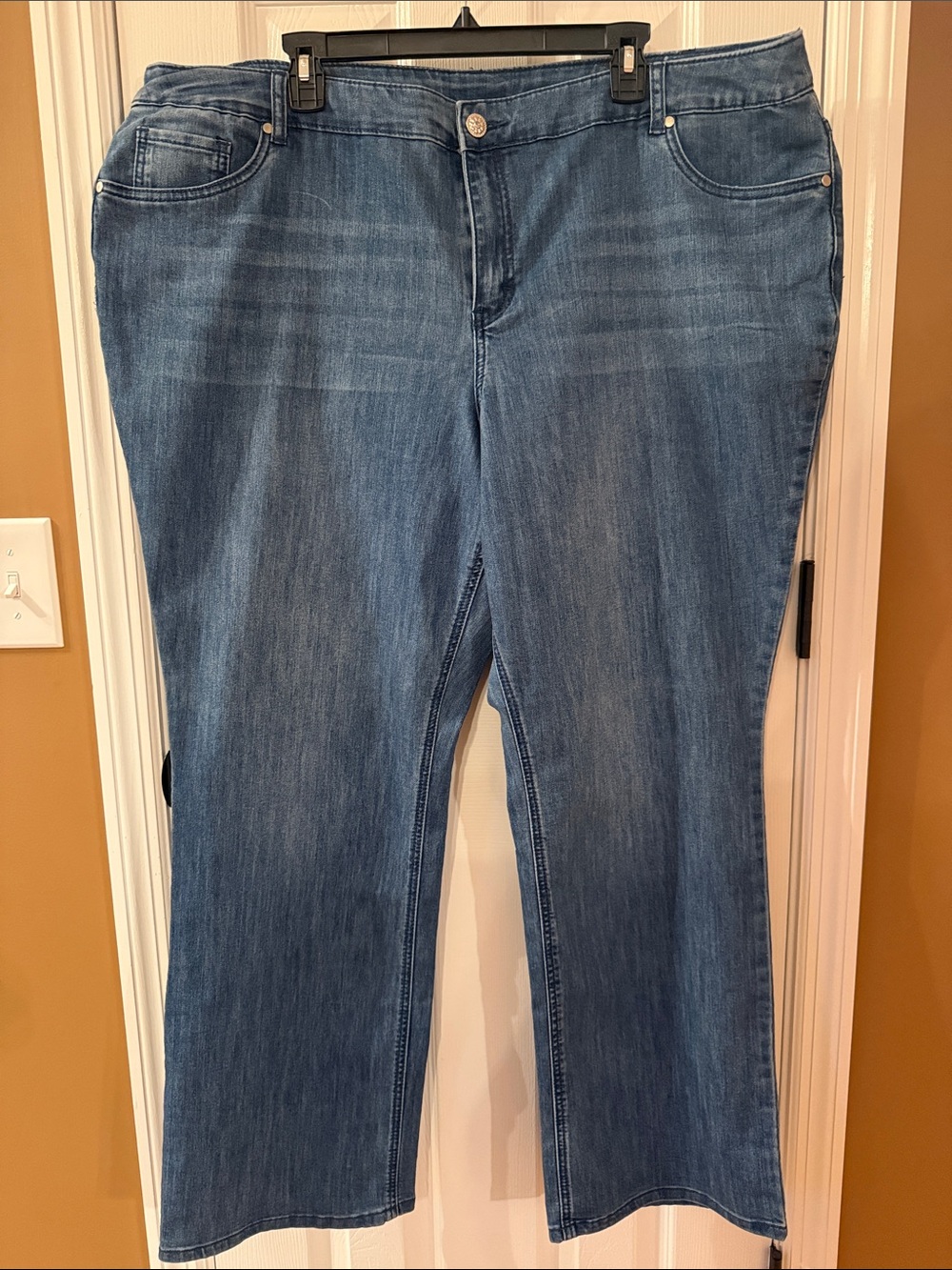 CJ Banks Women’s Boot Cut Jeans in Medium Blue Wash